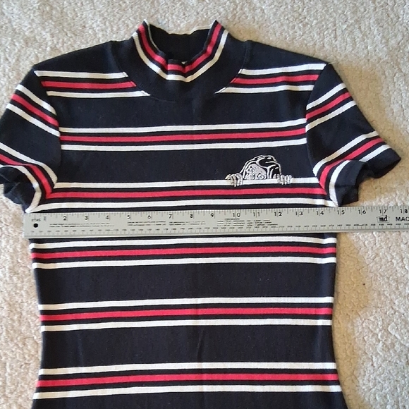 Lurking Class Chic Striped Mini Dress in Black, White, and Red - Picture 4 of 7